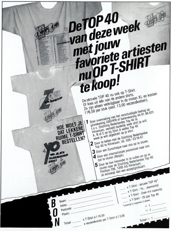 DD 6 - 1989- top40-tshirt